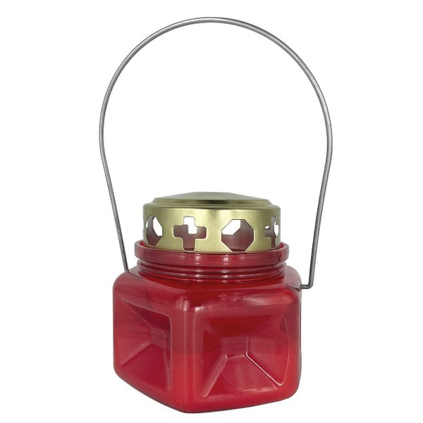 Φαναράκι Με Κερί Για Το Άγιο Φως 8,5x9εκ. Bunny's 37-465 (Υλικό: Μεταλλικό, Χρώμα: Κόκκινο) - Bunny's - 37-465