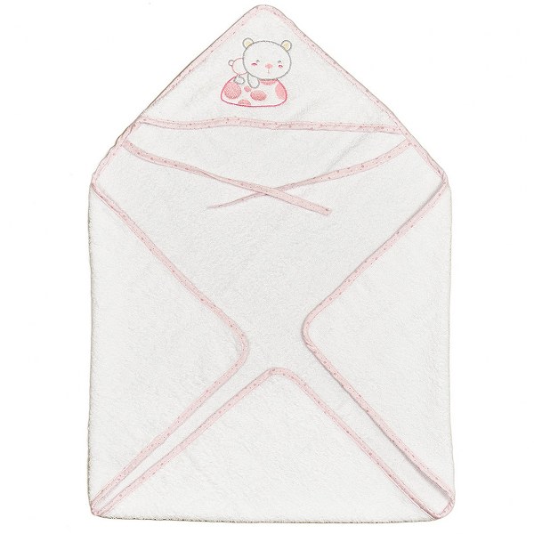 Ο Κόσμος του Μωρού Κάπα Βαμβακερή 75x75εκ. Bear Ροζ 40231 (Ύφασμα: Βαμβάκι 100%, Χρώμα: Ροζ, Μέγεθος: Βρεφικό) - Ο Κόσμος του Μωρού - 5205626402312