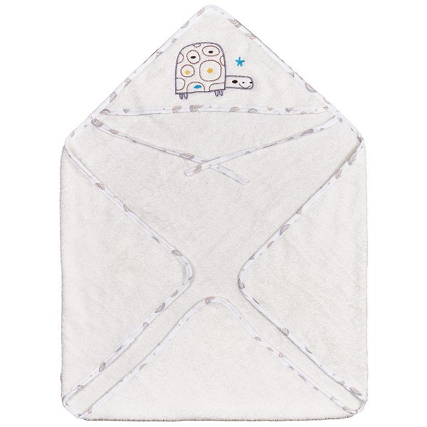 Ο Κόσμος του Μωρού Κάπα Βαμβακερή 75x75εκ. Tortoise Εκρού 40243 (Ύφασμα: Βαμβάκι 100%, Χρώμα: Εκρού , Μέγεθος: Βρεφικό) - Ο Κόσμος του Μωρού - 5205626402435