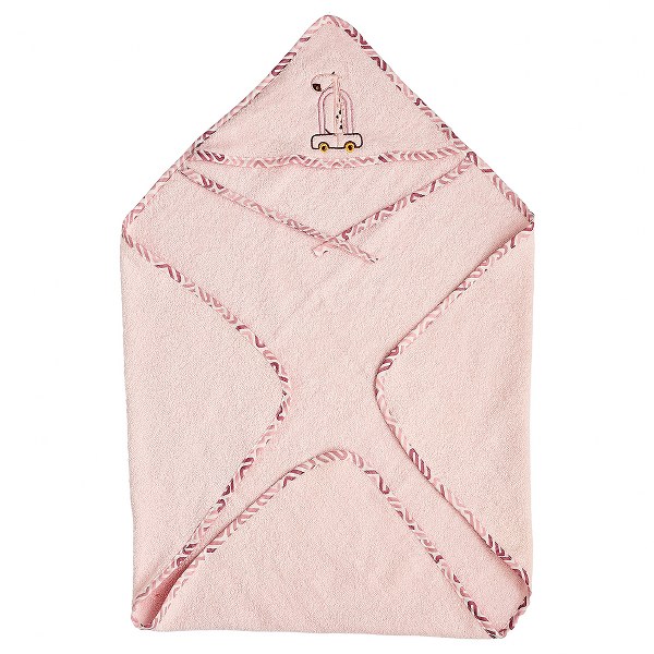 Κάπα Βαμβακερή 75x75εκ. Giraffe Pink 40261 (Ύφασμα: Βαμβάκι 100%, Χρώμα: Ροζ) - Ο Κόσμος του Μωρού - 40261