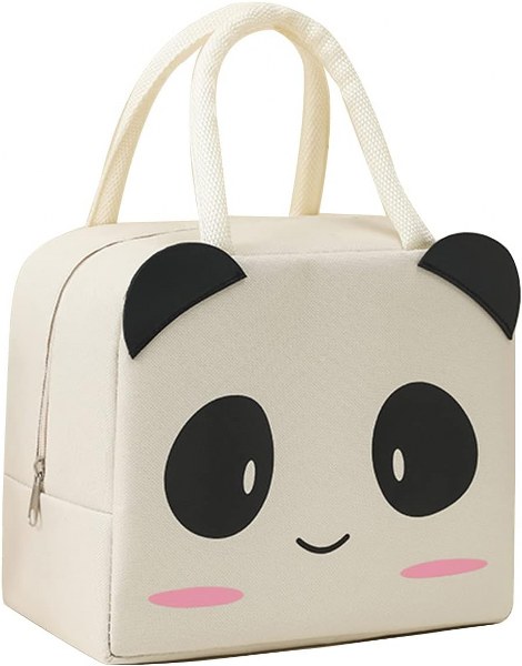 AMBER Τσάντα Φαγητού Ισοθερμική Παιδική 7lt Waterproof Oxford White Panda 3D Amber 19x11x23εκ. AM3009-2 (Χρώμα: Λευκό) - AMBER - AM3009-2