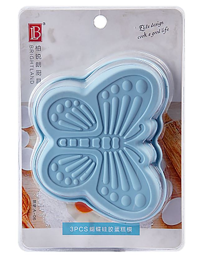 Σετ 3τμχ Φορμάκια Σιλικόνης Πεταλούδα 16x13x3εκ. Bunny's 73-2291 (Υλικό: Σιλικόνη) - Bunny's - 73-2291