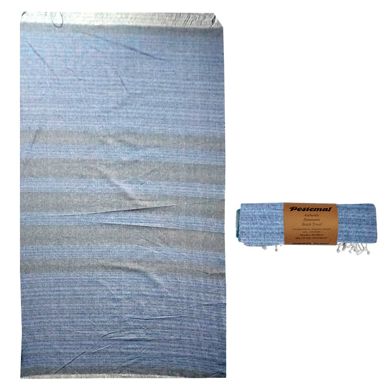Πετσέτα Θαλάσσης Βαμβακερή Pestemal 90×180εκ. Dark Blue SUMMER tiempo 42-2705 (Ύφασμα: Βαμβάκι 100%, Χρώμα: Μπλε) – SUMMER tiempo – 42-2705-dark blue