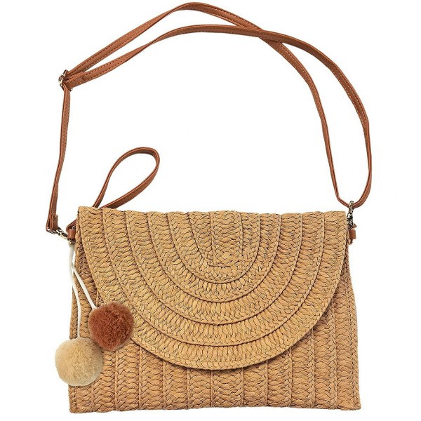 SUMMER tiempo Τσαντάκι Ορθογώνιο 28x20εκ. Summer Tiempo 42-3113 (Υλικό: Ψάθινο, Χρώμα: Natural) - SUMMER tiempo - 42-3113
