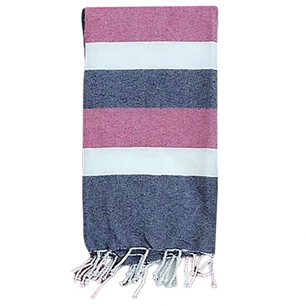 Πετσέτα Θαλάσσης Βαμβακερή Pestemal Ροζ 90x180εκ. Ριγέ Summer Tiempo 42-3172 (Ύφασμα: Βαμβάκι 100%, Χρώμα: Ροζ) - SUMMER tiempo - 42-3172-pink