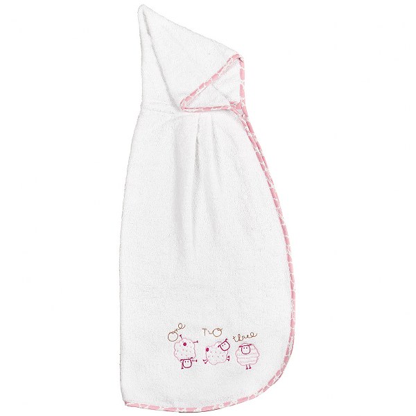 Κάπα Βαμβακερή 85x95εκ. Sheep Ροζ 47591 (Ύφασμα: Βαμβάκι 100%, Χρώμα: Ροζ, Μέγεθος: Βρεφικό) - Ο Κόσμος του Μωρού - 5205626475910