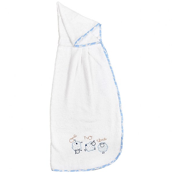 Ο Κόσμος του Μωρού Κάπα Βαμβακερή 85x95εκ. Sheep Σιέλ 47592 (Ύφασμα: Βαμβάκι 100%, Χρώμα: Σιέλ, Μέγεθος: Βρεφικό) - Ο Κόσμος του Μωρού - 5205626475927