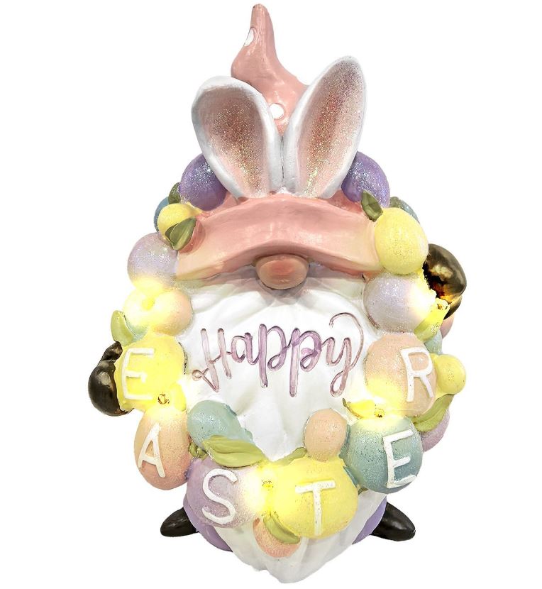 Διακοσμητικός Λαγός-Νάνος Polyresin Με Φως 17x12x27εκ. Bunny's 73-2302 (Υλικό: Polyresin) - Bunny's - 73-2302