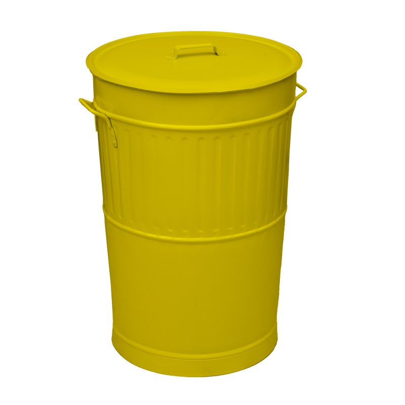 Κάδος Απορριμμάτων 100lt Yellow Retro Pam & Go 48×68εκ. 4868-603 (Χρώμα: Κίτρινο , Υλικό: Χάλυβας ) – Pam & Co – 4868-603