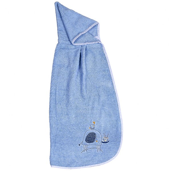 Ο Κόσμος του Μωρού Κάπα Βαμβακερή 85x95εκ. Elephant Σιέλ 49022 (Ύφασμα: Βαμβάκι 100%, Χρώμα: Σιέλ, Μέγεθος: Βρεφικό) - Ο Κόσμος του Μωρού - 5205626490227