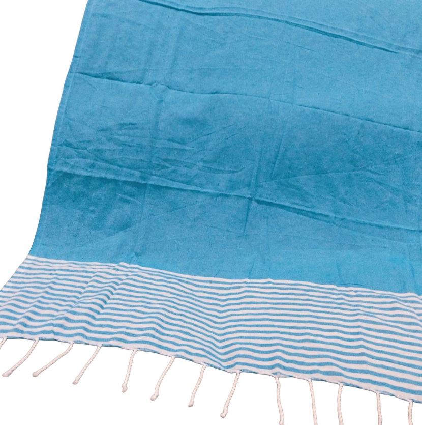 Πετσέτα Θαλάσσης Pestemal Βαμβακερή Blue 90x180εκ. Summer tiempo 42-2945 (Ύφασμα: Βαμβάκι 100%, Χρώμα: Μπλε) - SUMMER tiempo - 42-2945-blue