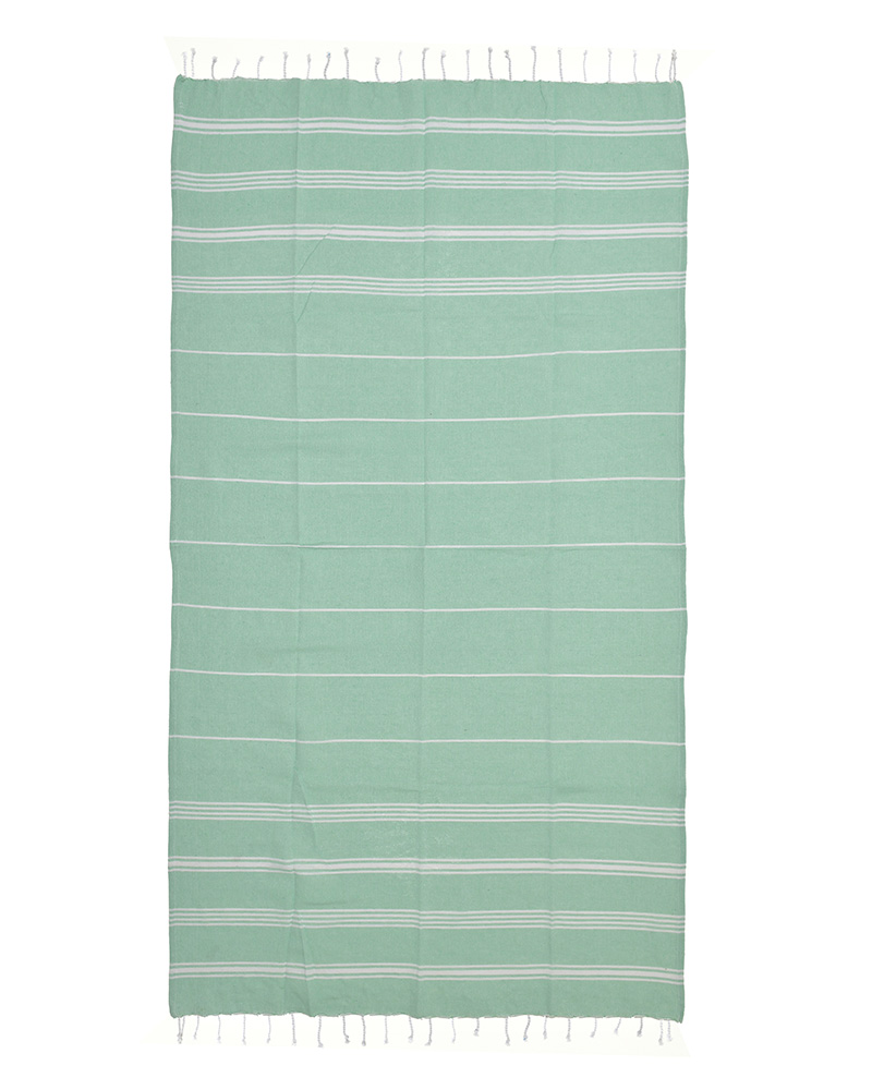 Πετσέτα Θαλάσσης Pestemal Βαμβακερή Πράσινη-Λευκή 90×180εκ. ble 5-46-509-0027 (Ύφασμα: Βαμβάκι 100%, Χρώμα: Λευκό) – ble – 5-46-509-0027