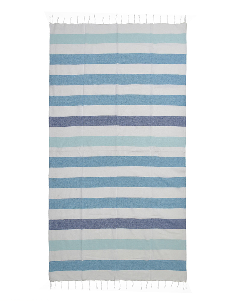 Πετσέτα Θαλάσσης Pestemal Βαμβακερή Μπλε-Λευκή-Γαλάζια 90×180εκ. ble 5-46-509-0031 (Ύφασμα: Βαμβάκι 100%, Χρώμα: Λευκό) – ble – 5-46-509-0031