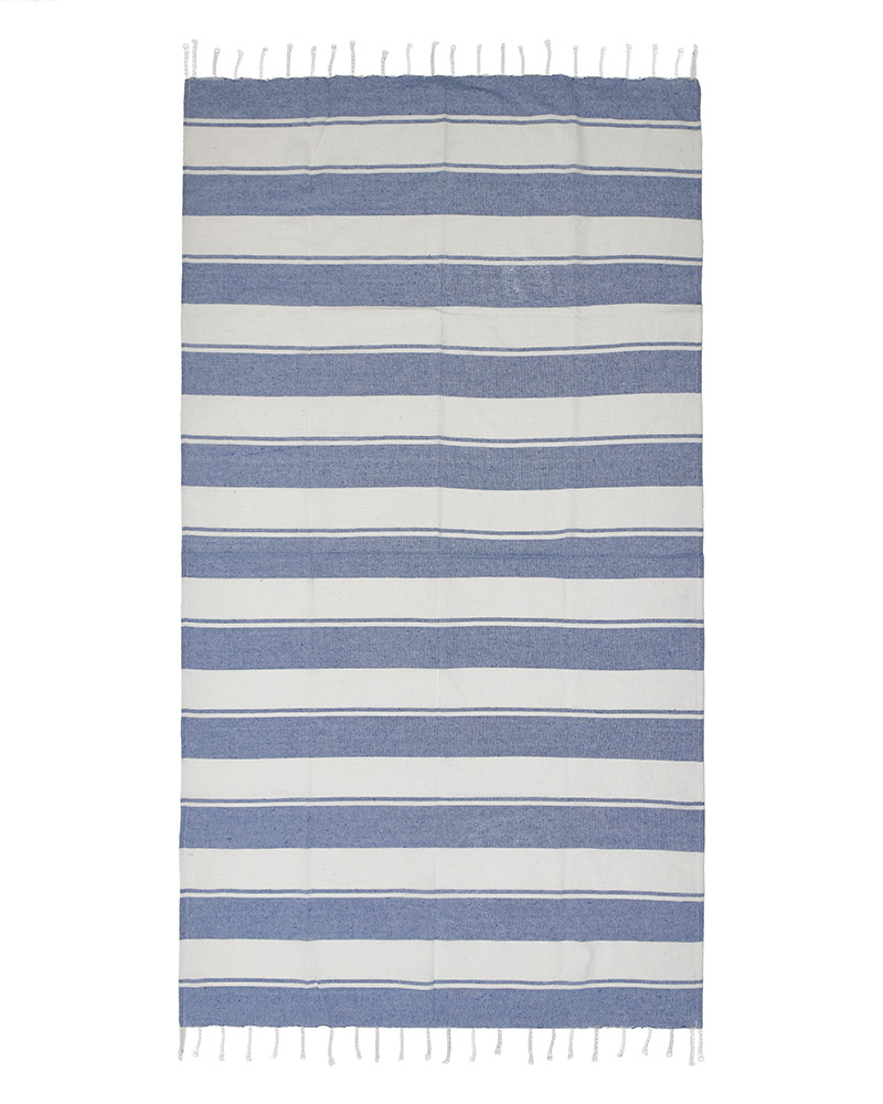 Πετσέτα Θαλάσσης Pestemal Βαμβακερή Μπλε-Λευκή 90×180εκ. ble 5-46-509-0046 (Ύφασμα: Βαμβάκι 100%, Χρώμα: Λευκό) – ble – 5-46-509-0046