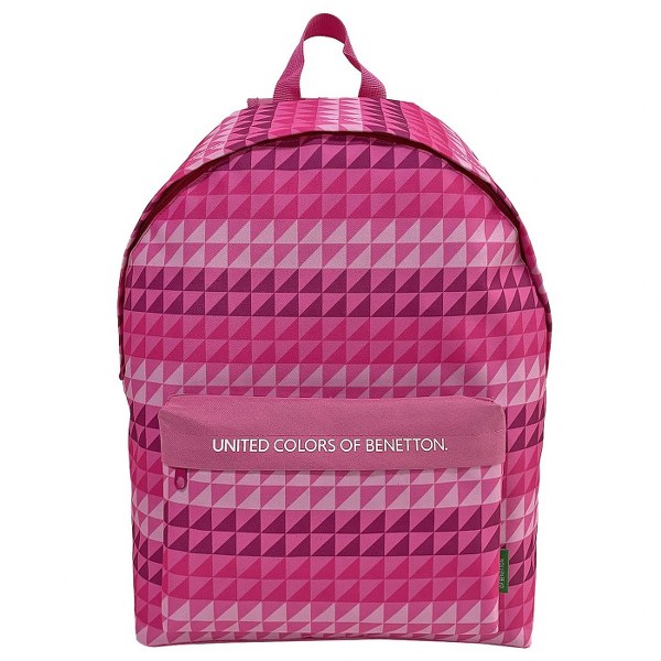 benetton Τσάντα Πλάτης Ανατομική Ροζ 30x17x41εκ. benetton 50-3350 (Χρώμα: Ροζ) - benetton - 50-3350