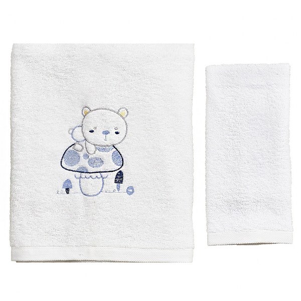 Ο Κόσμος του Μωρού Σετ Πετσέτες 2τμχ Μπεμπέ Βαμβακερές Bear Σιέλ 50232 (Ύφασμα: Βαμβάκι 100%, Χρώμα: Σιέλ) - Ο Κόσμος του Μωρού - 5205626502326
