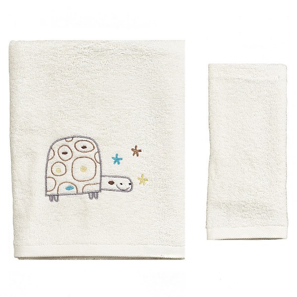 Ο Κόσμος του Μωρού Σετ Πετσέτες 2τμχ Μπεμπέ Βαμβακερές Tortoise Εκρού 50243 (Ύφασμα: Βαμβάκι 100%, Χρώμα: Εκρού ) - Ο Κόσμος του Μωρού - 5205626502432