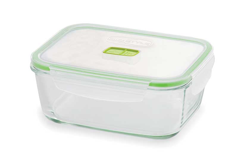 Gio Style Φαγητοδοχείο Για Μικροκύματα Με Καπάκι 1500ml-21,7x16,1x8,4εκ. Vetro Giostyle 50-5193 - Gio Style - 50-5193