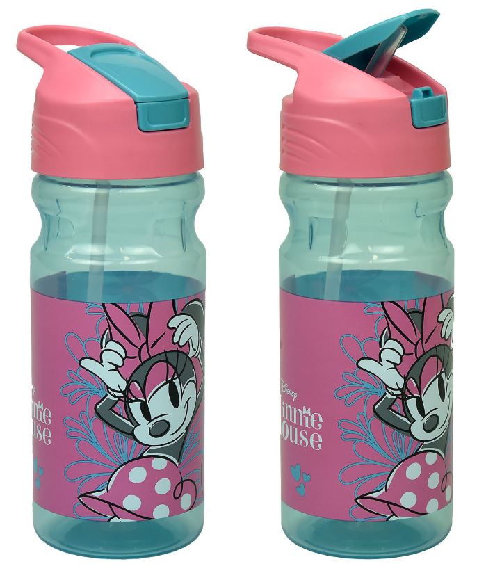 GIM Παγούρι Πλαστικό Με Καλαμάκι Flip Mickey 550ml-7x21εκ. Gim 50-3502 (Υλικό: Πλαστικό, Χρώμα: Ροζ) - GIM - 50-3502