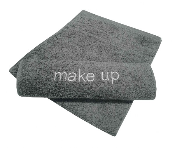 Πετσέτα Βαμβακερή Με Κέντημα Make Up 30x50εκ. Ανοιχτό Γ