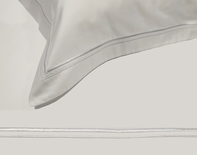 Παπλωματοθήκη 250×230εκ. 100% Βαμβακερή 310TC Με 2 Ρίγες Cotton Satin Plain (Σετ 2 Τεμάχια) (Ύφασμα: Βαμβάκι 100%, Χρώμα: Λευκό) – OEM – 5201847002867