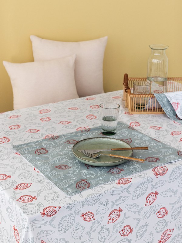 Τραπεζομάντηλο Polycotton 150x140εκ. Tat12 Λευκό Palamaiki (Ύφασμα: 80% Cotton - 20% Polyester, Χρώμα: Λευκό) - Palamaiki - 5205857261092