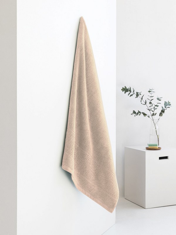 Πετσέτα Βαμβακερή Προσώπου 50x90εκ. Roke Beige Palamaiki (Ύφασμα: Βαμβάκι 100%, Χρώμα: Μπεζ, Μέγεθος: Προσώπου) - Palamaiki - 5205857265984