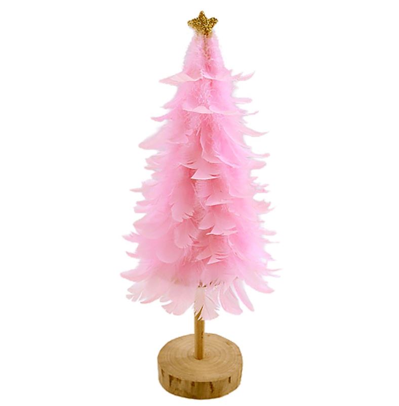 Χριστουγεννιάτικο Δεντράκι Γραφείου Με Φτερά & Πούπουλα