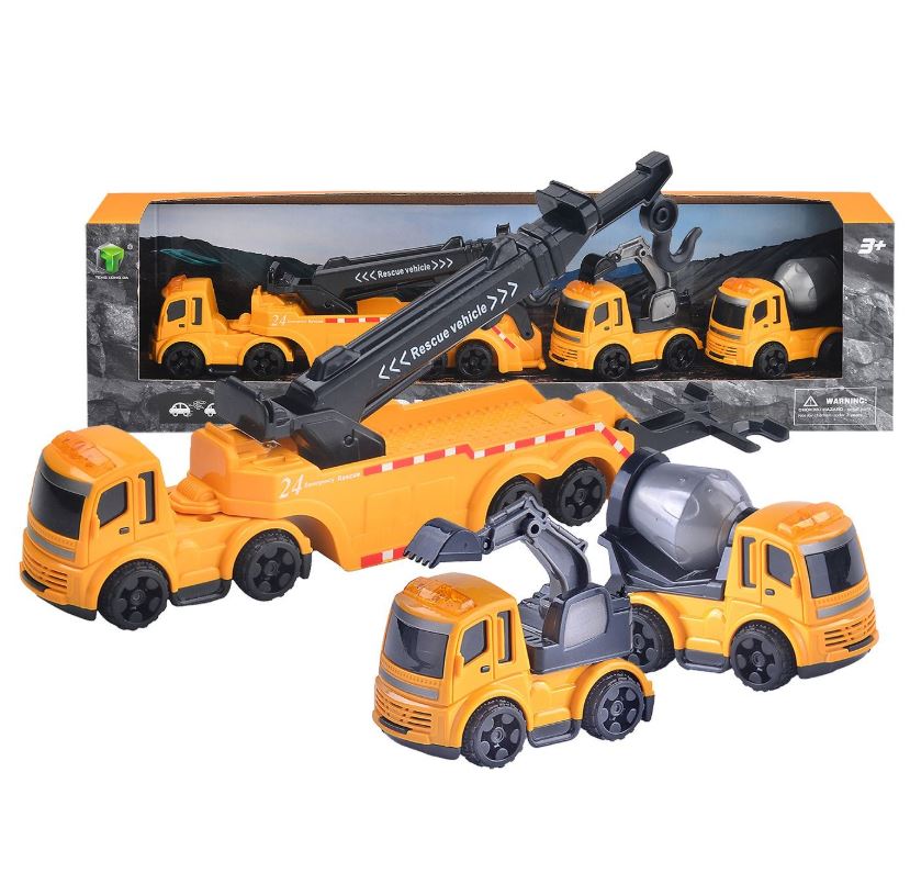 Γερανός Οδικής Βοήθειας Friction Με 2 Δομικά 42x7x11εκ. Toy Markt 70-2366 - Toy Markt - 70-2366