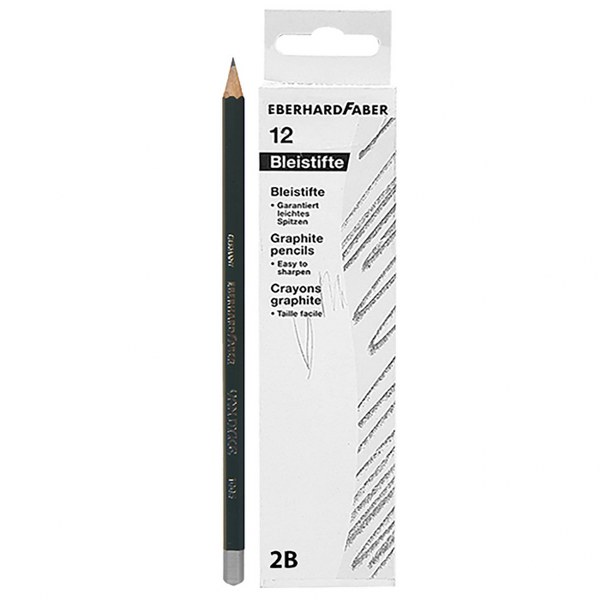 EBERHARD FABER Μολύβι Πράσινο Σχεδίου Σετ 12τμχ 2Β Faber 60-634 - EBERHARD FABER - 60-634-s1