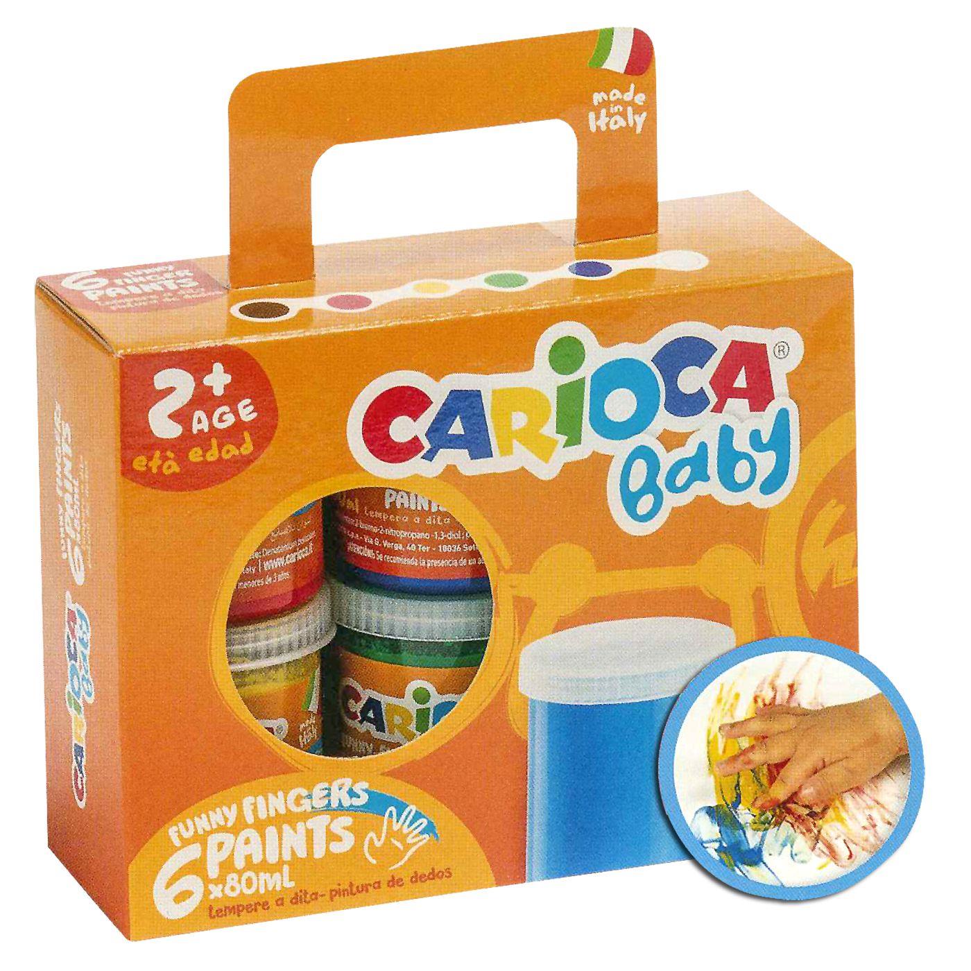 Σετ Δακτυλομπογιές 6 Χρωμάτων 6x80ml Carioca 60-88 – CARIOCA – 60-88