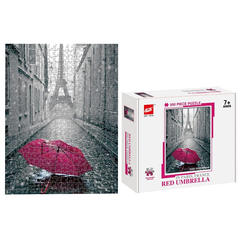 Toy Markt Παζλ 500τμχ Red Umbrella Στο Παρίσι Σε Κουτί 18x5x23εκ. Toy Markt 69-1760 - Toy Markt - 69-1760