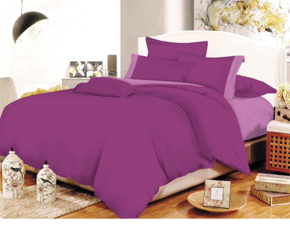 Σετ Σεντόνια Polycotton Μονά Με Λάστιχο 100x200+20εκ. Με Φάσα Mauve-Lilac 7000009-27F (Τύπος κατωσέντονου: Με Λάστιχο, Ύφασμα: 50%Cotton-50%Polyester, Χρώμα: Λιλά, Μέγεθος: Μονά) - KOMVOS HOME - 7000009-27F
