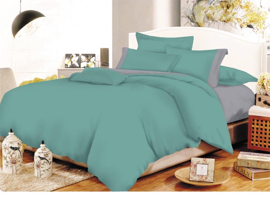 Παπλωματοθήκη Polycotton Υπέρδιπλη 220x240εκ. Με Φάσα Petrol-Grey 7000672-50 (Ύφασμα: 50%Cotton-50%Polyester, Χρώμα: Γκρι, Μέγεθος: Υπέρδιπλα) - KOMVOS HOME - 7000672-50