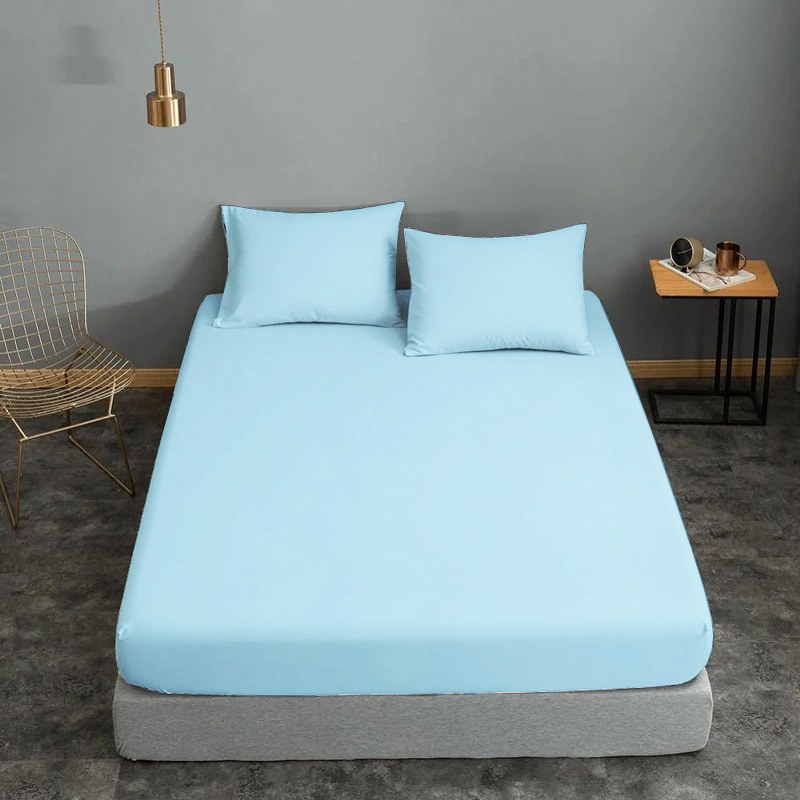 Σεντόνι Polycotton Μονό Με Λάστιχο 100x200+20εκ. Μεμονωμένο Baby Blue 7002171-31F (Τύπος κατωσέντονου: Με Λάστιχο, Ύφασμα: 50%Cotton-50%Polyester, Χρώμα: Γαλάζιο , Μέγεθος: Μονά) - KOMVOS HOME - 7002171-31F