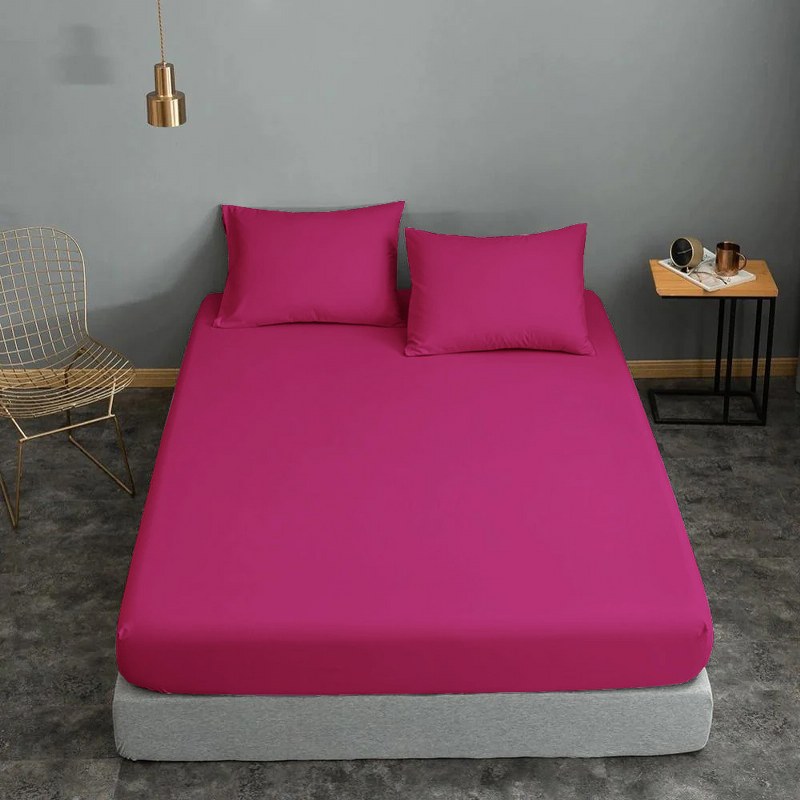 Σεντόνι Υπέρδιπλο Μεμονωμένο 220χ240εκ. Fuchsia (Τύπος κατωσέντονου: Χωρίς Λάστιχο, Ύφασμα: 50% Cotton-50% Polyester, Χρώμα: Φούξια, Μέγεθος: Υπέρδιπλα) - KOMVOS HOME - 7002201-7