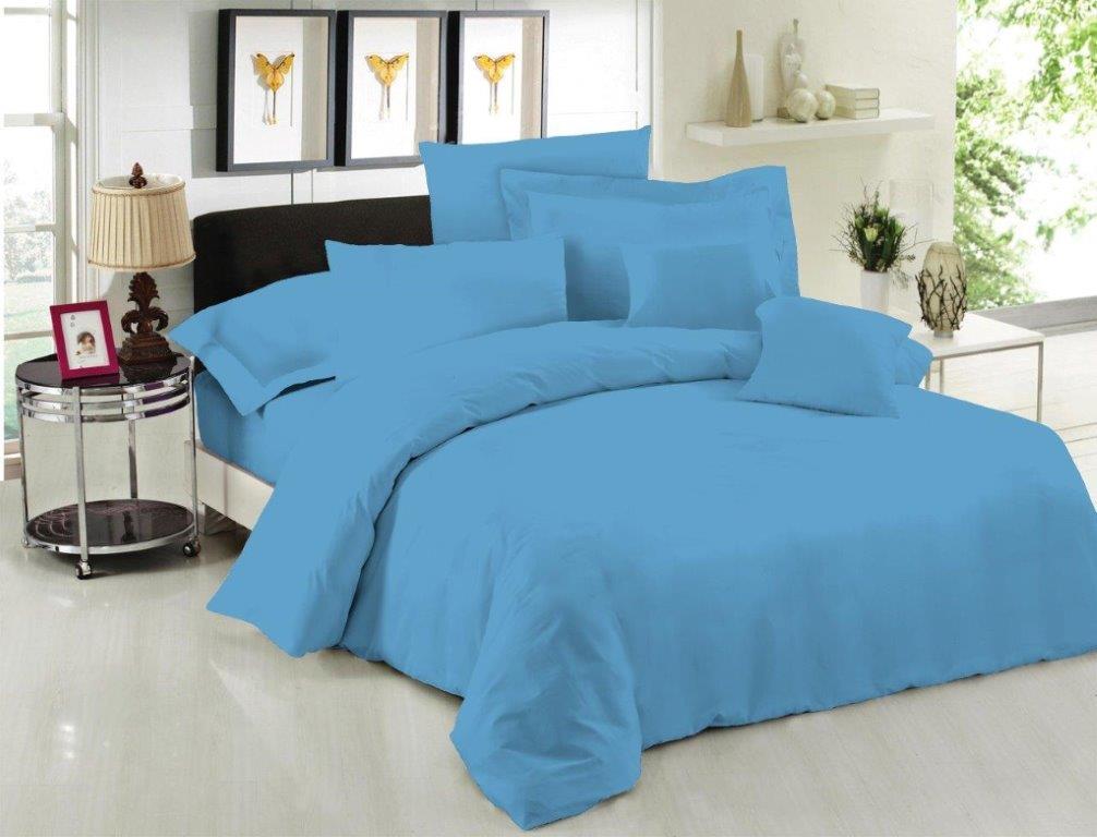 Σεντόνι Polycotton Υπέρδιπλο Με Λάστιχο 160x200+35εκ. Μεμονωμένο Le Blanc Blue 7005998-3 (Τύπος κατωσέντονου: Με Λάστιχο, Ύφασμα: 50%Cotton-50%Polyester, Χρώμα: Μπλε, Μέγεθος: Υπέρδιπλα) - Le Blanc - 7005998-3