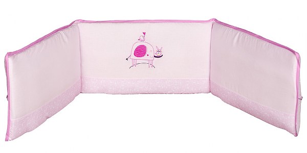 Ο Κόσμος του Μωρού Πάντα Κούνιας Βαμβακερή 35x195εκ. Elephant Ροζ 70221 (Ύφασμα: Βαμβάκι 100%, Χρώμα: Ροζ) - Ο Κόσμος του Μωρού - 5205626702214