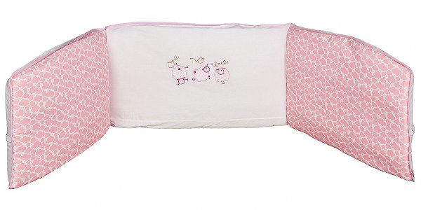 Πάντα Κούνιας Βαμβακερή 35x195εκ. Sheep Ροζ 70291 (Ύφασμα: Βαμβάκι 100%, Χρώμα: Ροζ) - Ο Κόσμος του Μωρού - 5205626702917