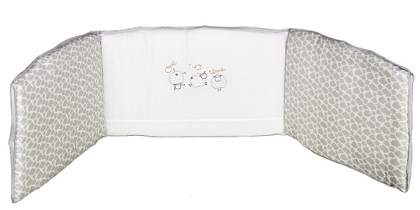 Πάντα Κούνιας Βαμβακερή 35x195εκ. Sheep Γκρι 70295 (Ύφασμα: Βαμβάκι 100%, Χρώμα: Γκρι) - Ο Κόσμος του Μωρού - 5205626702955