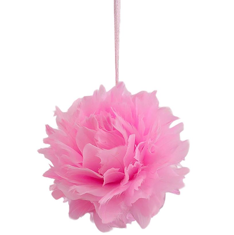 Χριστουγεννιάτικο Στολίδι Κρεμαστό Λουλούδι Με Φτερά & 