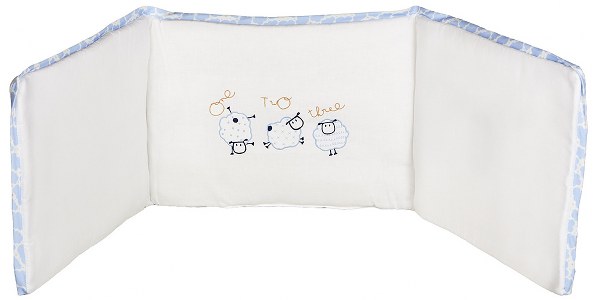 Ο Κόσμος του Μωρού Πάντα Λίκνου Βαμβακερή 32x126εκ. Sheep Σιέλ 75292 (Ύφασμα: Βαμβάκι 100%, Χρώμα: Σιέλ) - Ο Κόσμος του Μωρού - 5205626752929