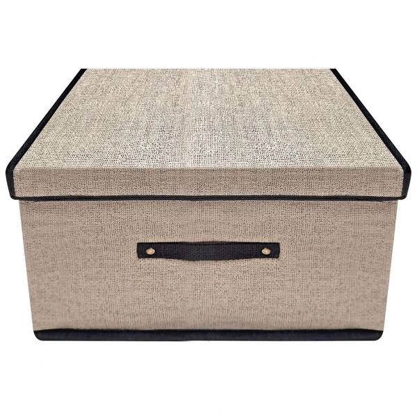 Homie Κουτί Αποθήκευσης Μπεζ Ορθογώνιο 37x24x24εκ. Homie 81-1052 (Χρώμα: Μπεζ) - Homie - 81-1052