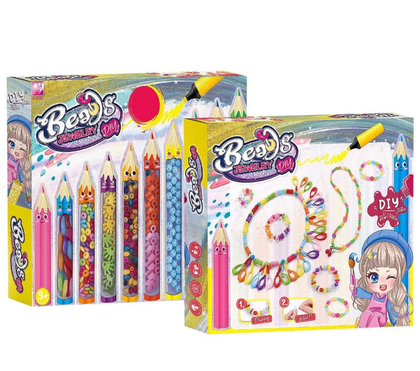 Σετ Χάντρες Σε Θήκες-Μολύβια Σε Κουτί 27x3x23εκ. Toy Markt 77-1327 - Toy Markt - 77-1327