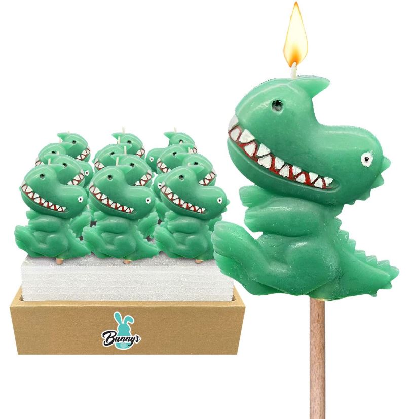 Κερί Δεινόσαυρος Σε Στικ 9x2x12εκ./23εκ. Bunny's 73-2142 (Σετ 15 Τεμάχια) - Bunny's - 73-2142