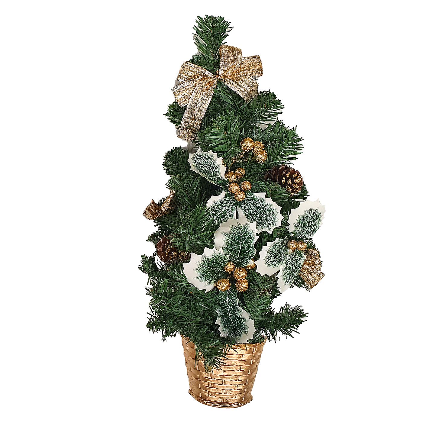 Xmas fest - ΣΗΜΑΝΤΙΚΟ: Σε περίπτωση διαφοράς τιμής από το κατάστημα ισχύει παντα και μόνο η τιμή του καταστήματος Χριστουγεννιάτικο Δεντράκι Μισό Στολισμένο 50εκ. Gold X