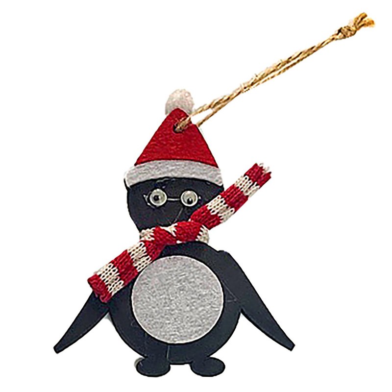 Xmas fest - ΣΗΜΑΝΤΙΚΟ: Σε περίπτωση διαφοράς τιμής από το κατάστημα ισχύει παντα και μόνο η τιμή του καταστήματος Χριστουγεννιάτικο Στολίδι Πιγκουίνος Ξύλινος 7x9εκ. Xma