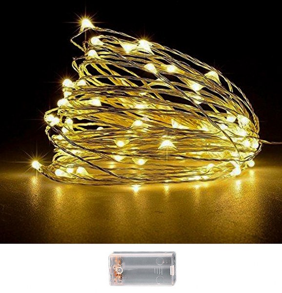 Xmas fest Λαμπάκια Μπαταρίας 100microLed-10.3μ. Θερμό Λευκό Φως Με Πρόγραμμα Xmas fest 93-3487 - Xmas fest - 93-3487