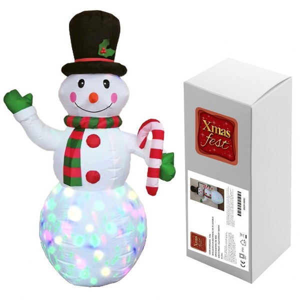 Χιονάνθρωπος Φουσκωτός Ηλεκτρικός-Προτζέκτορας 1,8μ. Xm