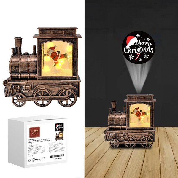 Φανάρι-Προτζέκτορας Τρένο 10Led Usb/Μπαταρίας 16x8,5x17εκ. Xmas fest 93-3513 - Xmas...